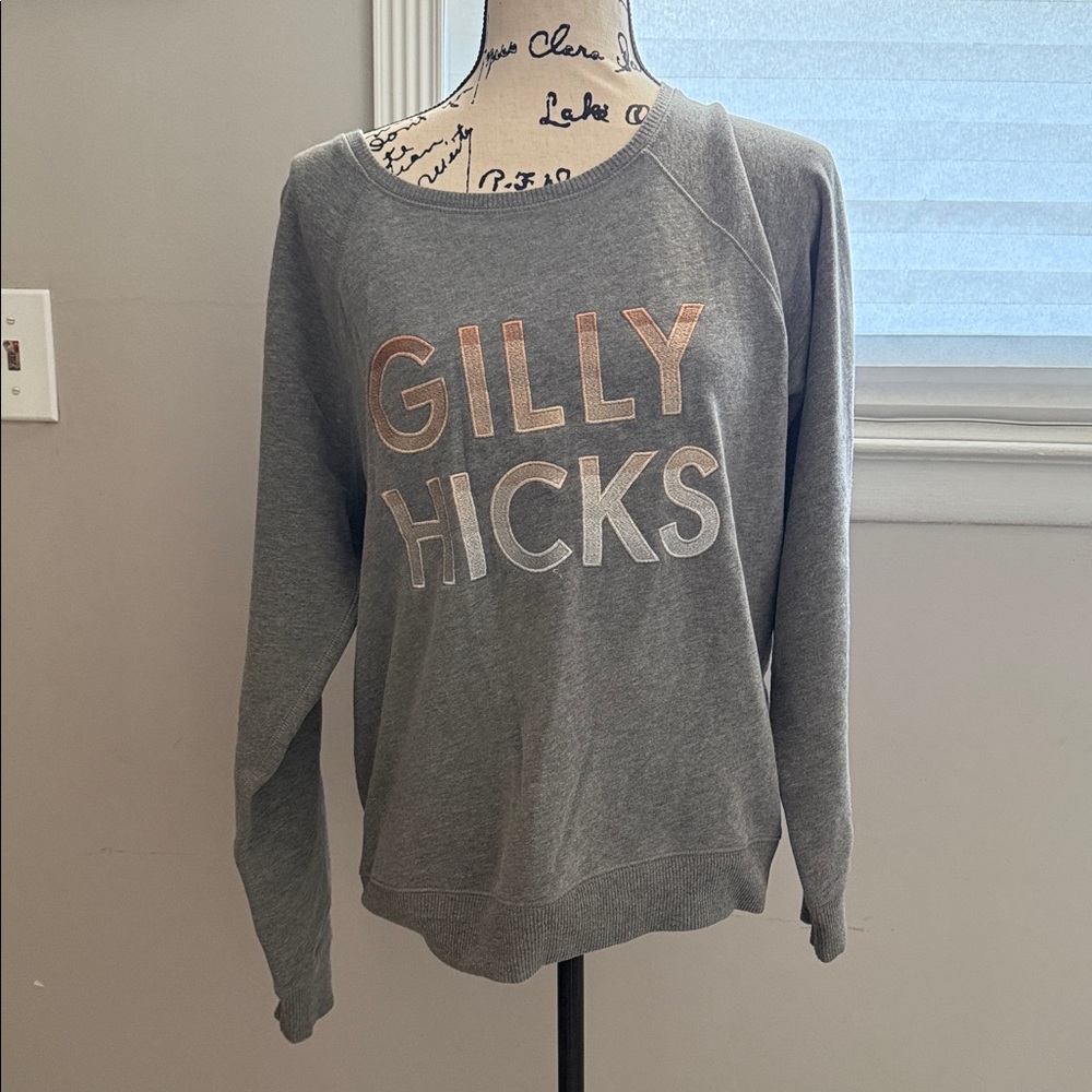 Gilly Hicks Gray and White Women's Crew Neck Sweater - Picture 1 of 7